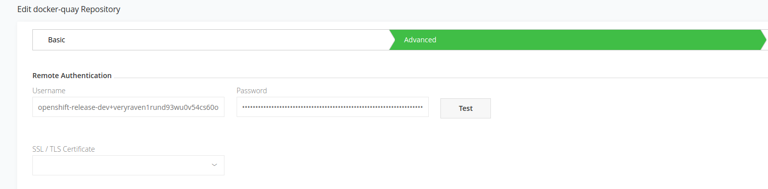artifactory remote authentication settings